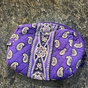 Vera Bradley purple cloth cosmetic bag